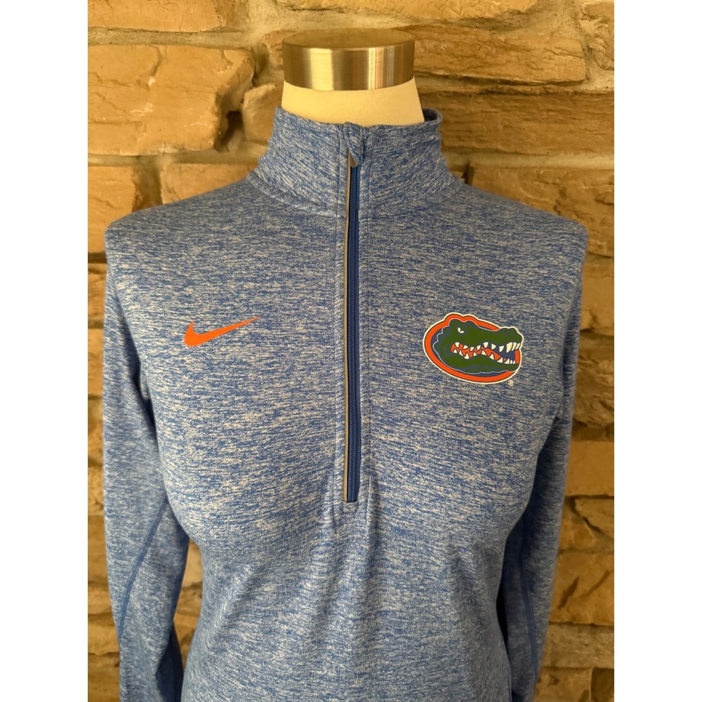 Nike Florida Gators Womens Small Blue Dri-FIT Quarter Zip Pullover Space Dye - Picture 2 of 11
